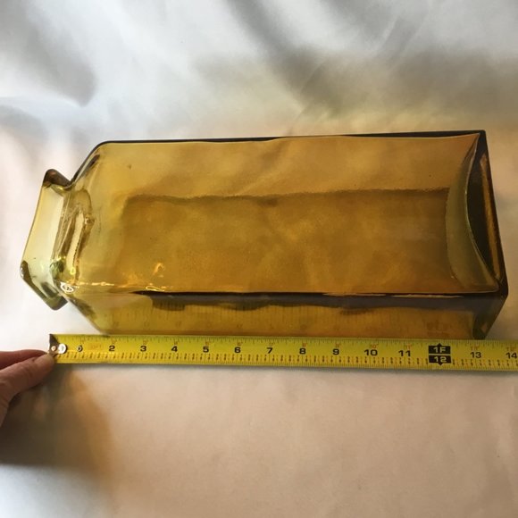 Heavy Gold Color Square Vase Unbranded - Picture 4 of 7